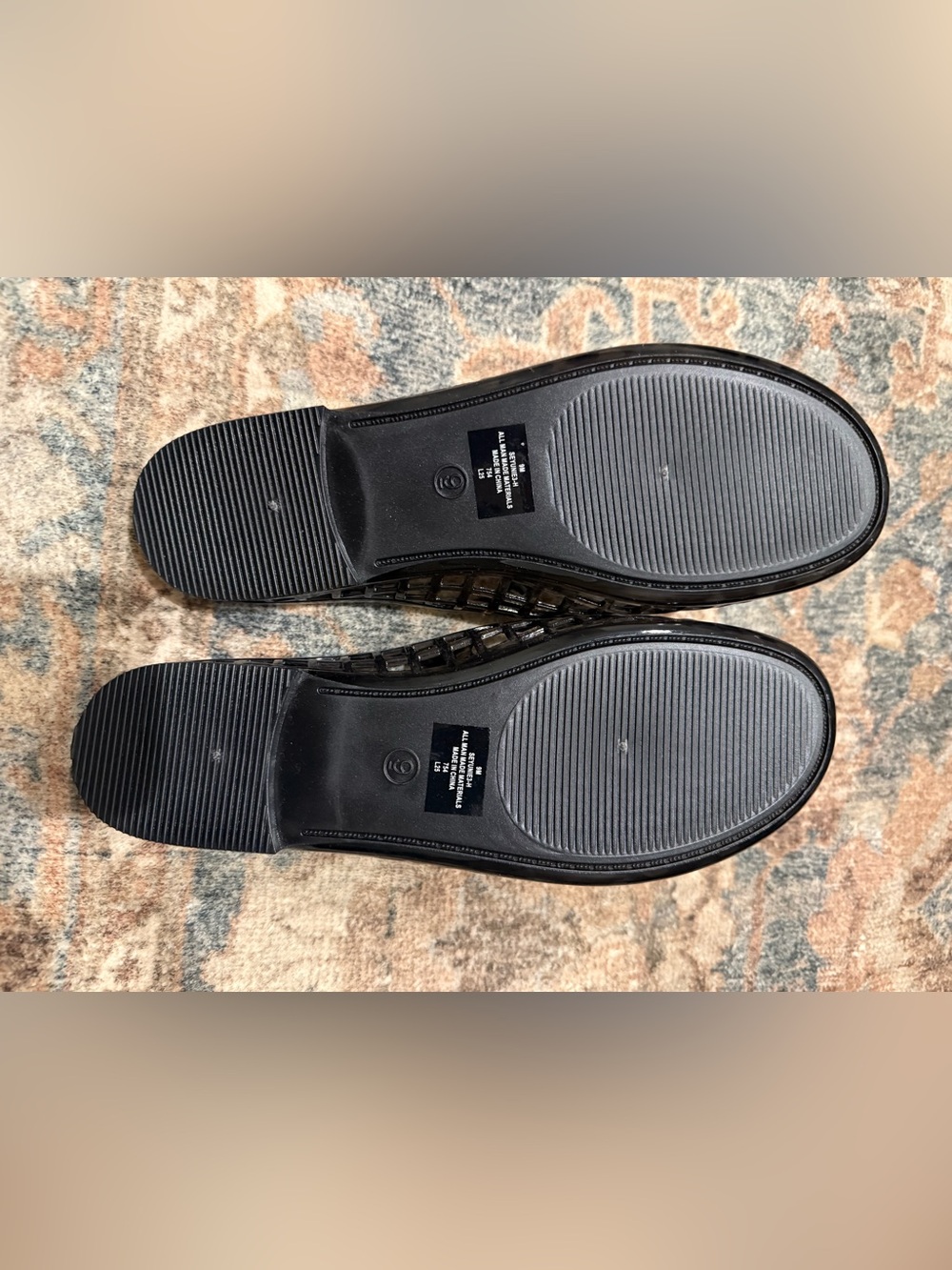 Easy Spirit Black Woven Jelly Mary Jane Flats - Picture 2 of 4